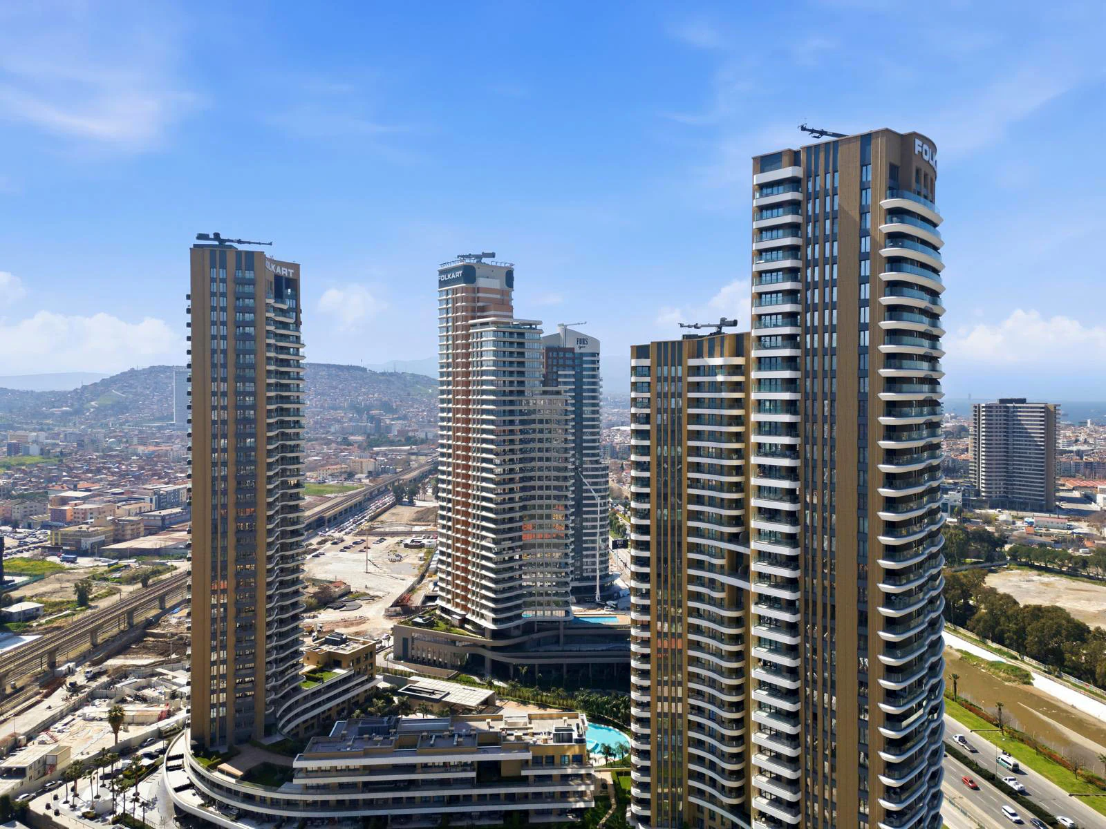 FOLKART VEGA'DA BALKONLU FULL DENİZ MANZARALI 1+1 KİRALIK DAİRE galeri 2