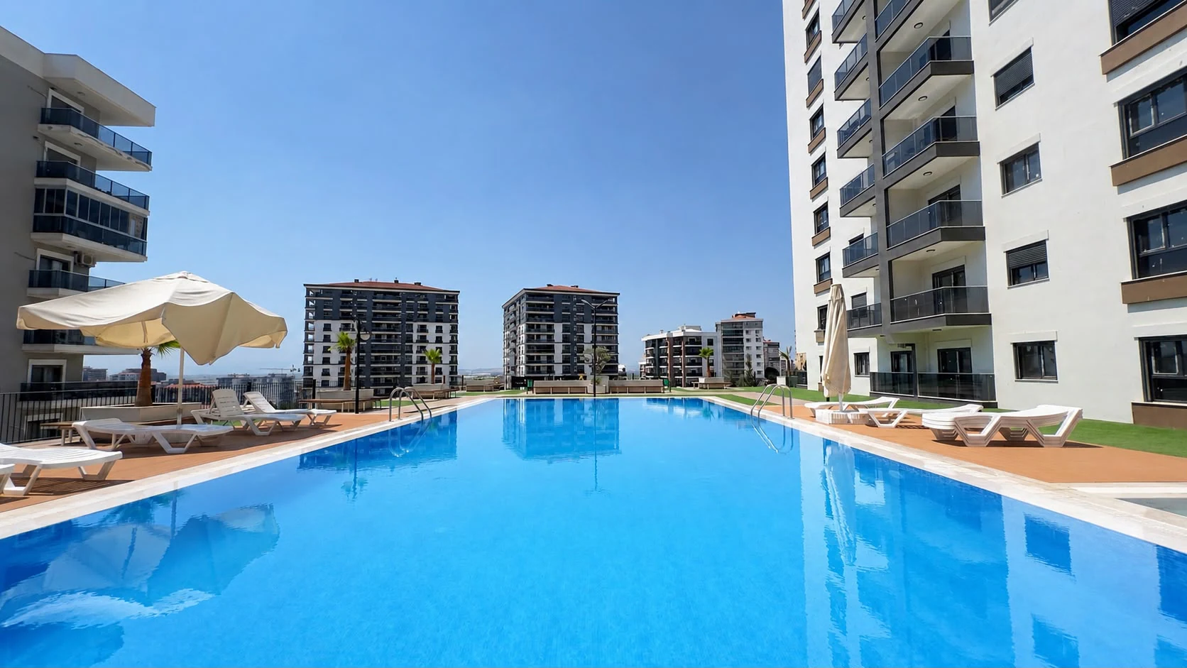 ULUKENT2 'DE HAVUZLU GÜVENLİKLİ SİTE İÇİ 2+1 KİRALIK galeri 2