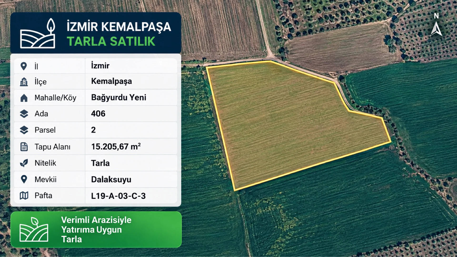 RE/MAX TEOKTAN BAĞYURDUNDA 15.205 M² MÜSTAKİL TARLA galeri 2